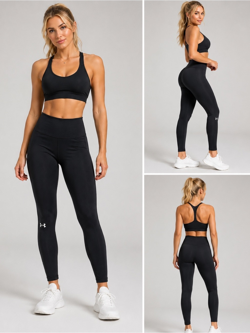 Under Armour HeatGear Compression Leggings Women’s XS Black High Rise Athletic - Picture 1 of 5
